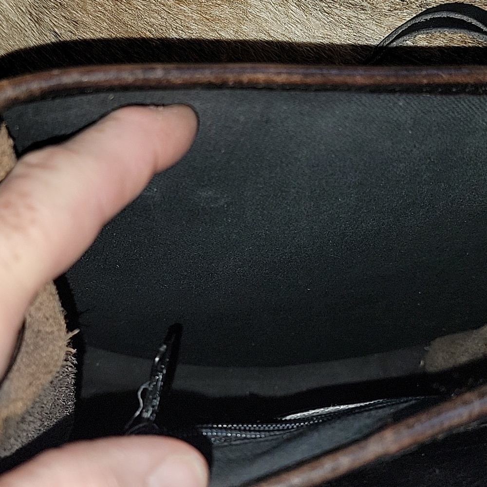 Brighton Brown Croc Leather Shoulder Bag - Picture 11 of 15